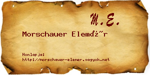 Morschauer Elemér névjegykártya